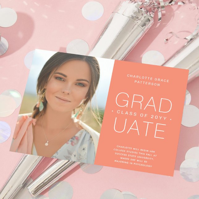Budget Graduation Announcement Photo Minimalist Flyer (Creator Uploaded)