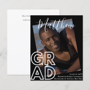 BUDGET Graduation Announcement PHOTO Modern Class