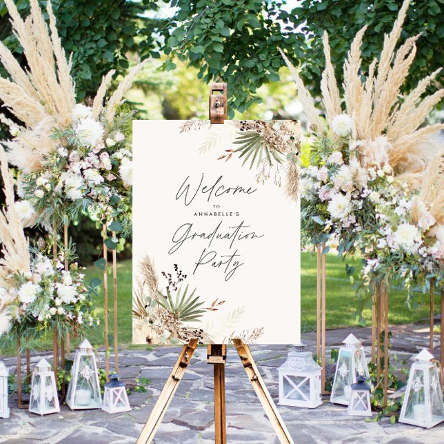 Budget graduation pampas botanical modern elegant poster (Creator Uploaded)