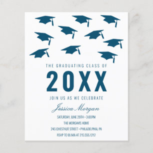 Budget Graduation Party Invite Custom School Colou Flyer