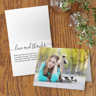 Budget Graduation Photo Note Card