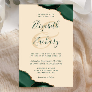 Budget Green Agate Corners Champagne Wedding