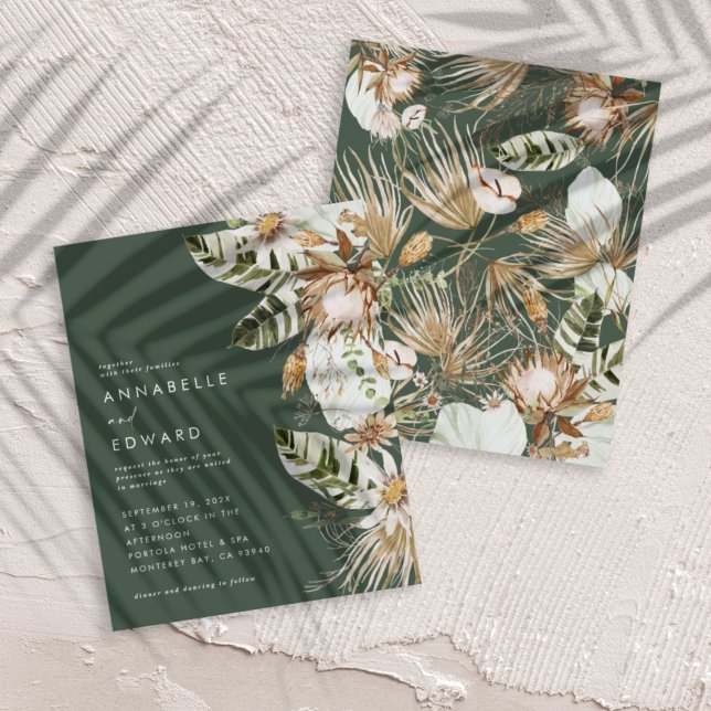 Budget green bohemian botanical modern elegant (Creator Uploaded)