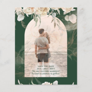 BUDGET Green BOHO Terracotta Floral Wedding Flyer