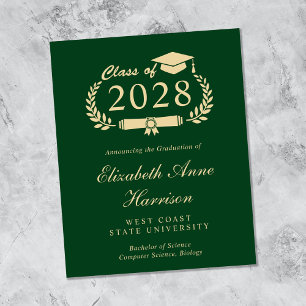 Budget Green College Graduation Announcement
