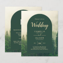 BUDGET Green Forest mountain Pine Trees Wedding