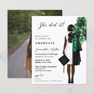 Budget Green Photo She Did It Graduation