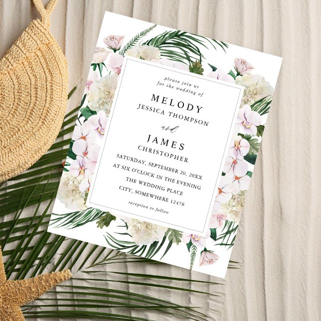 Budget Greenery Boho Tropical Floral Wedding Flyer (Creator Uploaded)