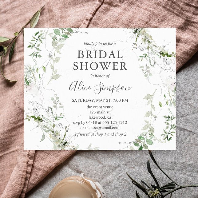 Budget Greenery Calligraphy Bridal Shower (Creator Uploaded)