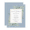 Budget Greenery Dusty Blue Bridal Shower Invite
