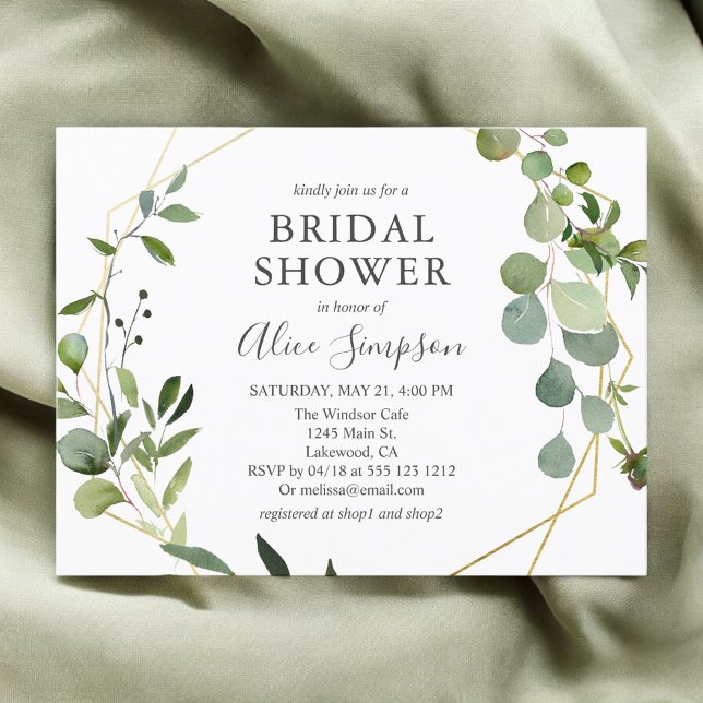 Budget Greenery Garden Bridal Shower Invitation Postcard (Creator Uploaded)