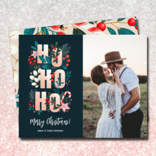 Budget Greenery Merry Christmas Photo Cards