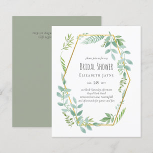 Budget Greenery Wedding Invite