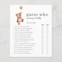 Budget Guess Who Baby Shower Game Gender Neutral