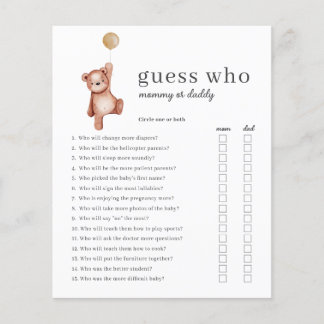 Budget Guess Who Baby Shower Game Gender Neutral