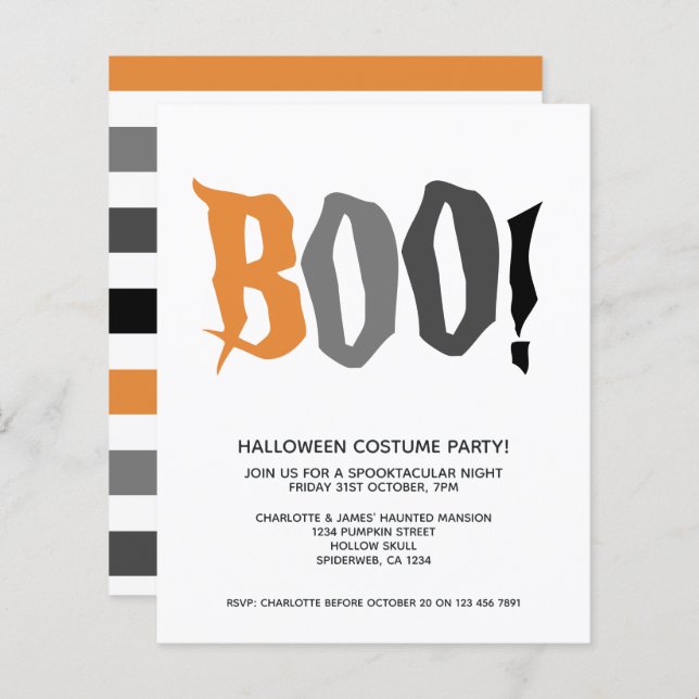BUDGET Halloween Boo Personalised Spooktacular (Front/Back)