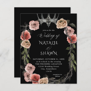 Budget Halloween Crown Pink Black Floral Wedding B