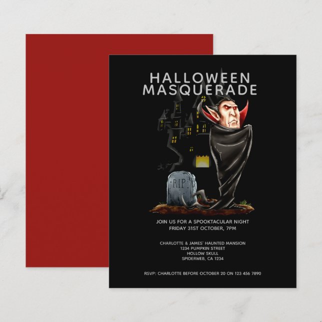 BUDGET Halloween Masquerade Count Dracula Grave (Front/Back)