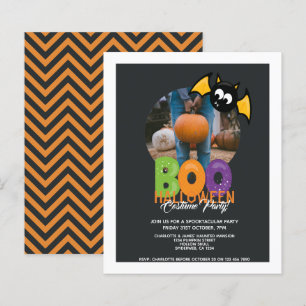 BUDGET Halloween Party Boo And Bat Personalised