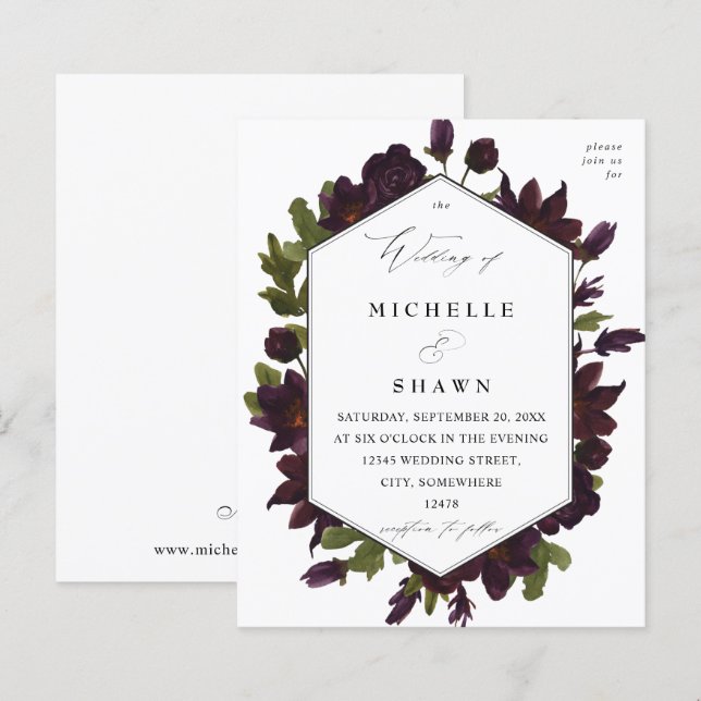 Budget Halloween Purple Floral Wedding- SM (Front/Back)