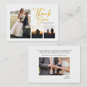 Budget Hand-Lettered Wedding Photo Thank You Card