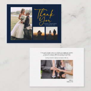 Budget Hand-Lettered Wedding Photos Thank You Card