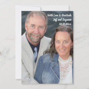 Budget Hand Lettering Photo Wedding Thank You Card