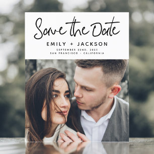 Budget Handwritten Save the Date Photo Invitation