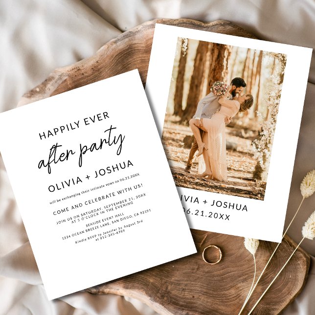 Budget Happily Ever After Wedding Party Minimalist Flyer (Creator Uploaded)