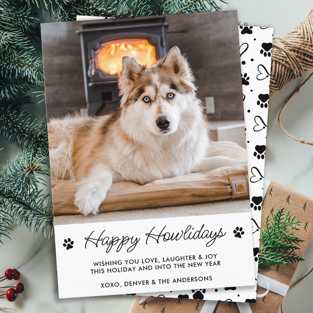Budget Happy Holidays From The Dog Cute Pet Photo Card (Creator Uploaded)