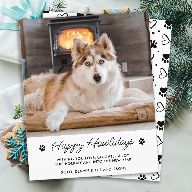 Budget Happy Holidays From The Dog Pet Photo Card (Creator Uploaded)