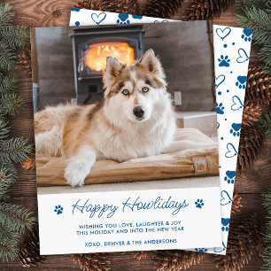 Budget Happy Holidays Personalised Dog Pet Photo