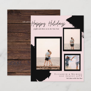 Budget Happy Holidays Photo Cards Abstract Modern