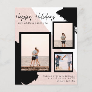 Budget Happy Holidays Photo Cards Abstract Modern