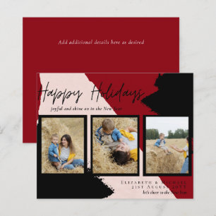 Budget Happy Holidays Photo Cards Abstract Modern