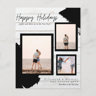 Budget Happy Holidays Photo Cards Abstract Modern