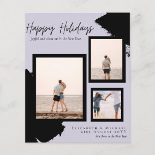 Budget Happy Holidays Photo Cards Abstract Modern
