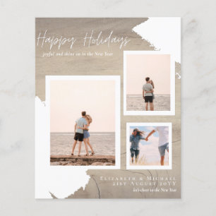 Budget Happy Holidays Photo Cards Abstract Modern