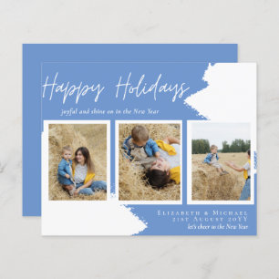 Budget Happy Holidays Photo Cards Abstract Modern