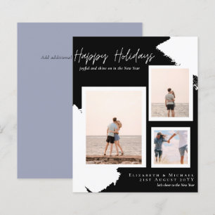Budget Happy Holidays Photo Cards Abstract Modern