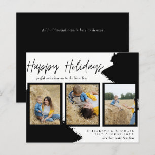 Budget Happy Holidays Photo Cards Abstract Modern