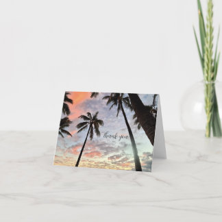Budget Hawaiian Sunset Thank You Card