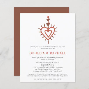 Budget Heart Dreamcatcher Terracotta QR Wedding