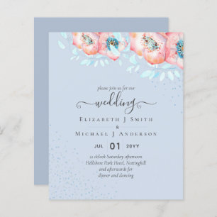 BUDGET Hellebore Turquoise Peach Floral Wedding