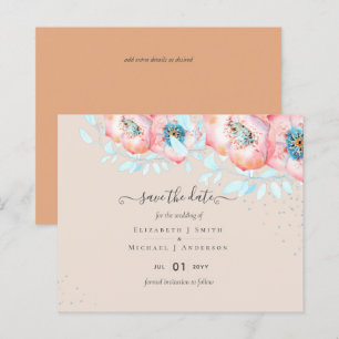 BUDGET Hellebore Turquoise Peach Floral Wedding