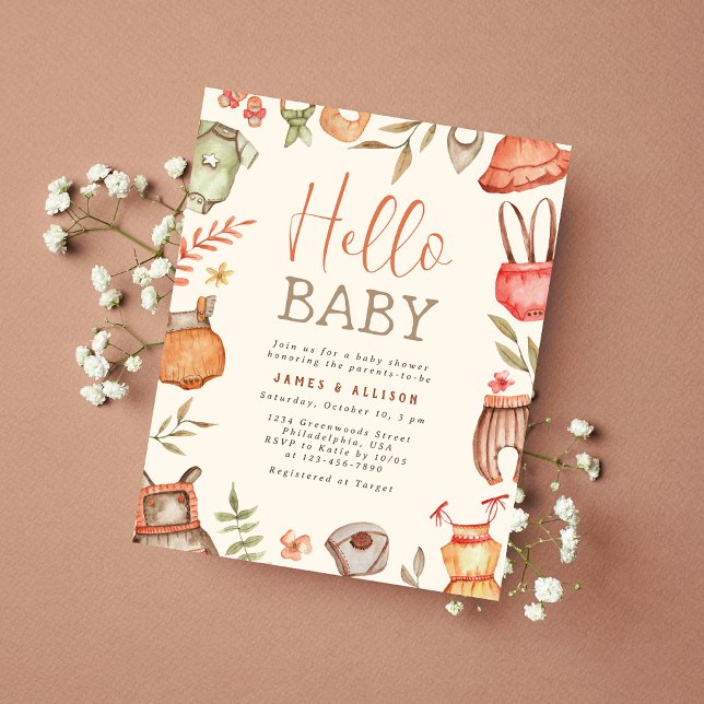 Budget Hello Baby Fall Boho Clothes Baby Shower (Creator Uploaded)