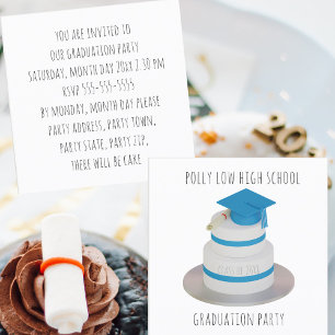 Budget High School Graduation Party Mini Invites