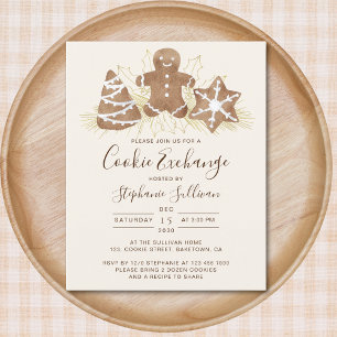 Budget Holiday Christmas Cookie Exchange Invite
