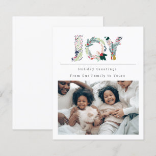 BUDGET Holiday Joy Photo Personalised Card
