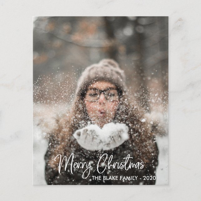 Budget Holiday Photo Card | Modern Christmas (Front)